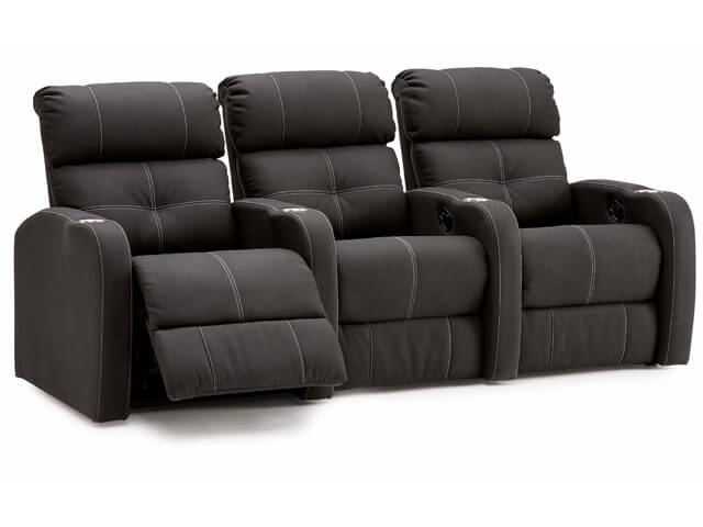 Sillones Palliser, compuesto por 3 Hileras de 5 Sillones, Piel grado 1000